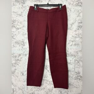 J. Crew Minnie Burgundy Ankle Pants Sz 4 EUC
37